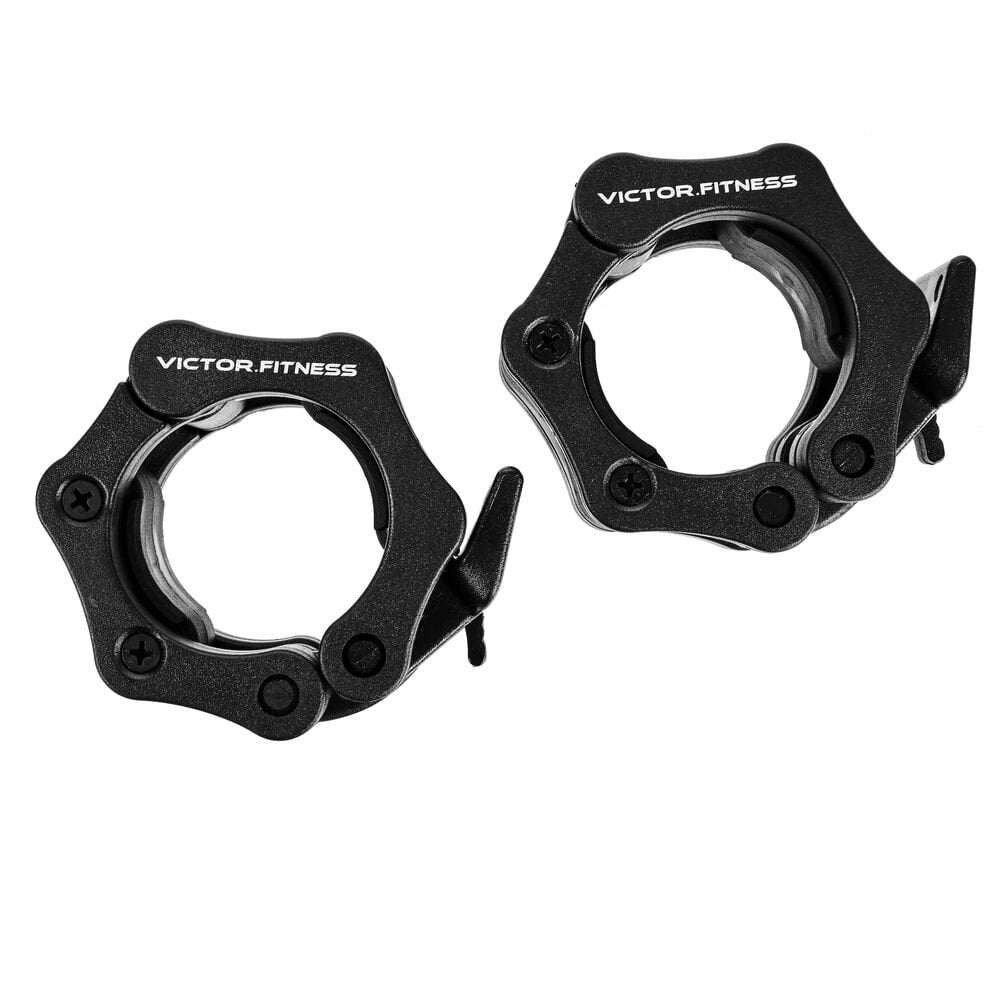Victor Fitness 24" X-Grip Weightlifting Straps & Quick-Release Barbell/Dumbbell Clamps Adult Unisex