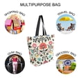 thumbnail image 7 of FORMRS Womens Canvas Tote Bag with Zipper Inner Pocket Shoulder Handbag, Beige Red Floral, 7 of 7