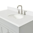 thumbnail image 4 of Ariel Hamlet 43 In. Right Offset Oval Sink Vanity With White Quartz Countertop In Grey, 4 of 11