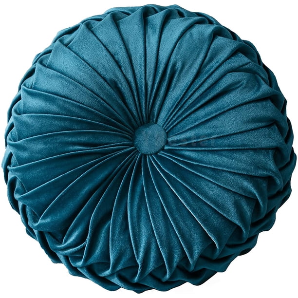 Cojines redondos para silla, cojines de suelo, cojín de meditación de terciopelo de color sólido, cojines de calabaza, cojines de asiento, cojín de asiento plisado para el hogar, sofá, cama, silla,