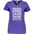 thumbnail image 3 of Inktastic Turners Syndrome Awareness Strength Courage Support Women's V-Neck T-Shirt, 3 of 5