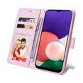 thumbnail image 4 of Compatible avec Samsung Galaxy A22 5G Cas Rétro Fleur Dorée PU Cuir RFID Blocage Portefeuille Couverture, 4 of 5