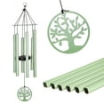 thumbnail image 6 of Evegreen Hand Tuned Tree of Life Wind Chime for Outside|Scale of C|Deep Tone|Powder-coated Metal|Green|27-Inches Tall|Memorial Gift for Home Garden Decoration, 6 of 6
