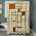 thumbnail image 3 of CafePress - 1940S Abstract Art Lines - Unique Fabric Shower Curtain 70" x 72", 3 of 3