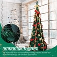 thumbnail image 6 of 7FT Pop-Up Christmas Tree with 200 Warm LED Lights & Remote Control, Easy Setup Pre-Lit Artificial Xmas Tree w/ Red & Gold Ornaments, Green, 6 of 9