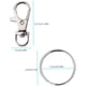 thumbnail image 1 of 120PCS Premium Swivel Lanyard Snap Hook con llaveros, ganchos de metal Ganchos de llavero para cordón Key Rings Crafting LingWen 8390614658097, 1 of 1