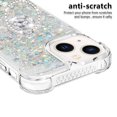 thumbnail image 3 of Funda para iPhone 13 Mini con Brillo Líquido Flotante, Purpurina, Parachoques y Anillo Giratorio Soporte, 3 of 5