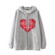 thumbnail image 4 of Sudadera con capucha y cremallera para hombre y mujer, chaqueta gótica de hip hop oscuro Harajuku Y2k con estampado de letras y corazón rojo, sudadera Harajuku, 4 of 5