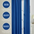 thumbnail image 2 of ZOPZO Blackout Curtains Rod Pocket Solid Energy Efficient Curtains for Small Window 52 x 54 inch Royal Blue Set of 2, 2 of 8