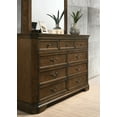 thumbnail image 6 of Roundhill Furniture Maderne 4-Piece Bedroom Furniture Set, King Size, Antique Walnut Finish, 6 of 13