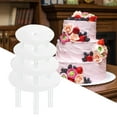 thumbnail image 6 of Deyuer 1 Set Reusable Round Cake Spacers Waterproof BPA Free Stacking Cake Stand 12 Cake Rods 4 Cake Separator Plates for Cakes of 4/6/8/10 Inches,White, 6 of 7