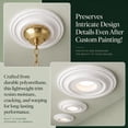 thumbnail image 6 of Renovators Supply Spot Light Ring White Trim 5" ID x 9" OD Mini Medallion Set of 2, 6 of 7