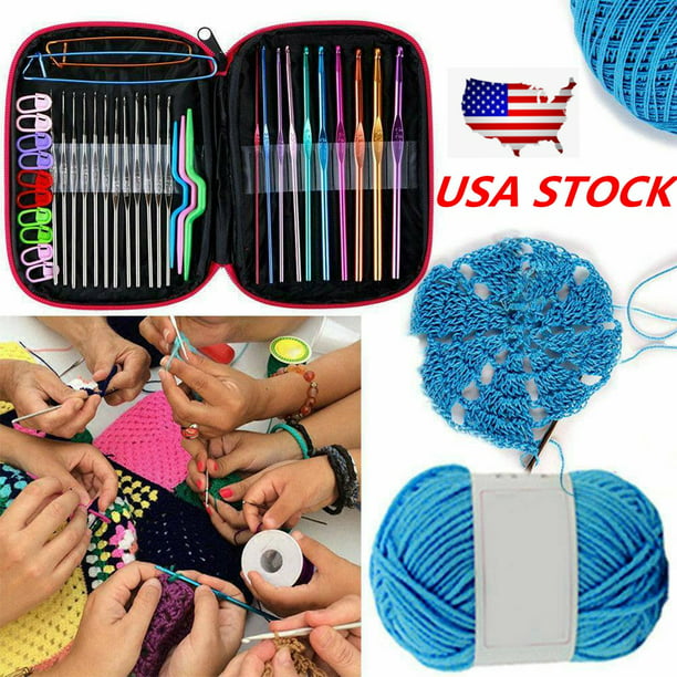Crochet Hooks Full Kits Tool Accessories, Knitting Needles Knit Weave Craft Yarn Sewing Bag - Walmart.com