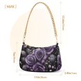 thumbnail image 3 of FORMRS Womens Shoulder Bag with Chain Strap Clutch Purse Cute Tote Handbag, Purple Roses, 3 of 7