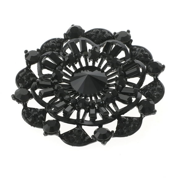 Crystal Flower Brooch