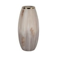 thumbnail image 5 of Modern Glam Glass Vase with Gold Rim - Handcrafted Flower Vase for Home, Office, and Living Room - Elegant Iron & Glass Decorative Accent - 18" Tan, Ivory, Gold, 5 of 10