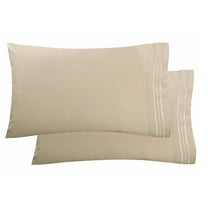 1800 Preimer Hotel Collection Egyptian Quality Super Soft Wrinkle Free 2-Piece Pillowcases- King Size-Cream