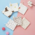 thumbnail image 3 of Muslin Squares baby Muslin Cloths - Washcloths Baby Face Towel 100% Cotton 6 Pack 4 Layers Super Soft and Absorbent Newborn Essentials Unisex (25*25cm-4Layers-Pack of 6), 3 of 8