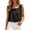 Black, variant on Crgrtght Women Ruffle Eyelet Lace Square Neck Sleeveless Solid Casual Boho Vacation Beach Loose Crop Tops Blouse, Beige M