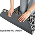 thumbnail image 3 of Black and Tan Leopard Print Hot Yoga Mat Towel Non Slip for Hot Yoga - Quick-Drying Yoga Mat Cover with 4 Corner Pockets with Travel Bag - Hot Yoga Towel Non Slip Grip Moisture Wicking Sweat 70"x26", 3 of 6