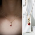 thumbnail image 3 of Rosec Jewels - Lab Grown Ruby Heart Necklace with Moissanite | AAAA Quality Ruby Promise Necklace - with Jewelry Box, 3 of 6