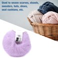 thumbnail image 1 of Hilo de lana de Angora suave popular de Mohair para tejer de bricolaje con un ganchillo color violeta, 1 of 5