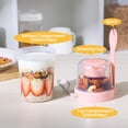 thumbnail image 3 of Vasos para helado de yogur Vtopmart, 800 ml, paquete de 4 con tapas y cucharas, 3 of 8