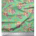 thumbnail image 1 of Soimoi Rayon Fabric Stripe,Leaves & Floral Artistic Print Fabric by the Yard 42 Inch Wide, 1 of 1