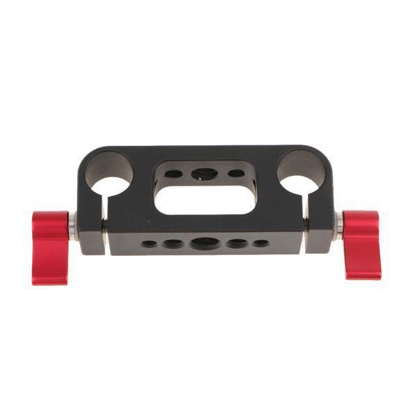 Bloque de Riel de Abrazadera de Varilla de Rosca de 2x1 / 4 "3/8" para Sistema de Riel de DSLR de Varilla de 15 Mm Rojo Sunnimix Adaptador de abrazadera de plataforma de varilla de 15 mm