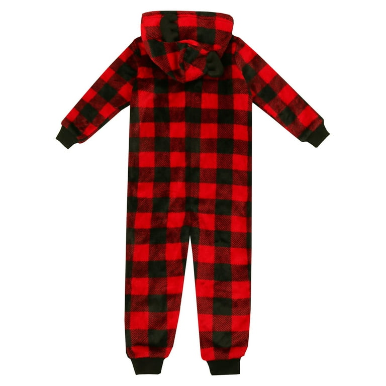 Jolly Jammies Toddler Buffalo Plaid Matching Family Pajamas Union Suit,  Sizes 2T-5T 