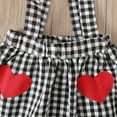 thumbnail image 6 of Edvintorg 6Months-4Years Kids Valentines Outfits For Girls Clearance Toddler Baby Girls Outfit Sets Fashion Cute Long Sleeve Sweet Heart Lattice Print Ruffles Strap Skirt Suits, 6 of 7