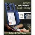 thumbnail image 3 of Funda Cartera SIXBOX para Samsung Galaxy Z Fold 7 Azul con Protector de Pantalla y Soporte para Cámara, 3 of 7