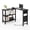 Embossed Black, variant on 360° Rotating Sofa Side Table with Charging Station – 2-Tier Movable End Table, Extra Storage Pocket, 6 Lockable Wheels, Modern Versatile Coffee Table for Bedroom, Living Room, Office