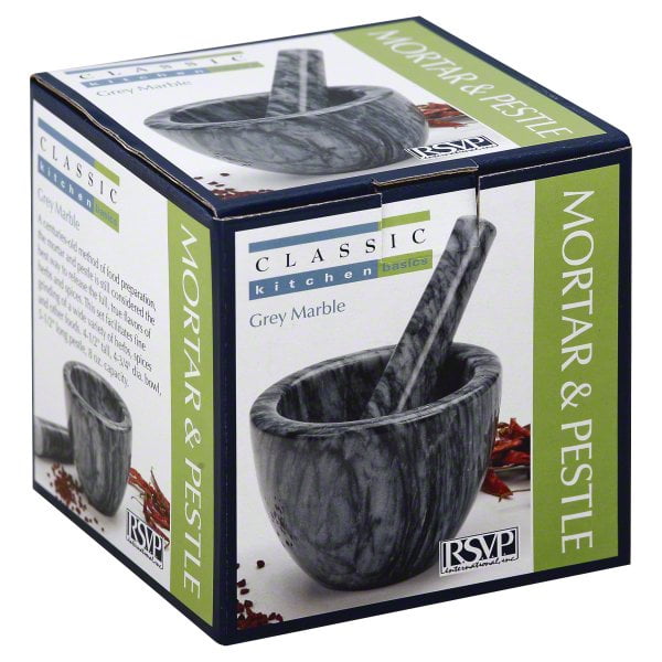 R S V P International Inc Rsvp Grey Marble Mortar Pestle 1 Set Walmart Com Walmart Com