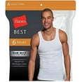 thumbnail image 3 of Hanes Best Men's Tagless 100% Cotton Tank Top 6 Pack (Black/Grey, 2XL), 3 of 3