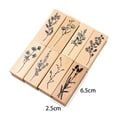 thumbnail image 2 of 8PCS Crafts Diy Arts Home Vintage Grass Plants Wooden Rubber Stamps Standard Stamp Scrapbooking 8PCS, 2 of 8