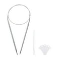 thumbnail image 1 of Unique Bargains Circular Knitting Needles Round Stainless Steel Needle 25.2 Inches 4mm Dia, 1 of 5