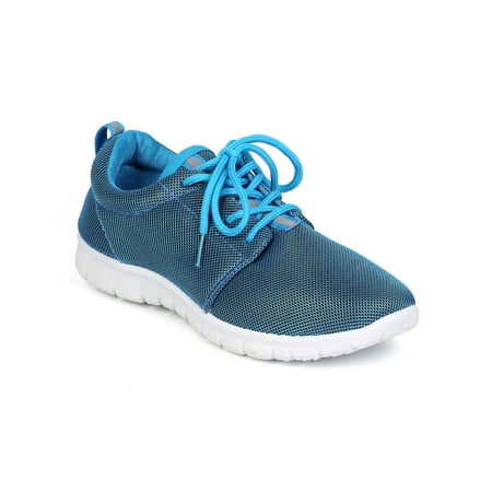 

Refresh ED26 Women Mesh Round Toe Fabric Lace Up Cross Training Sneaker