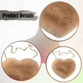 thumbnail image 6 of Heart Shape Shoulder Tote Plush Material Crossbody Bag for Women Office Date Daily Use Khaki, 6 of 7
