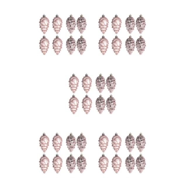 Destyer 8pack/lot Pine Cone Decorations Festive Pine Cone Pendant To Add Joy To Tree Rose Gold 5Set