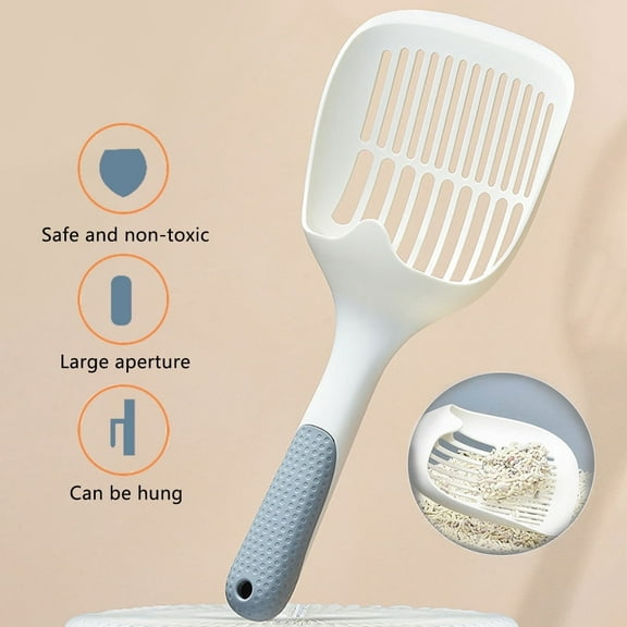 Byepica Cat Litter Scoop with Deep Shovel, Large, Plastic