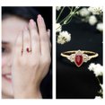 thumbnail image 3 of Rosec Jewels Natural Ruby Solitaire Promise Ring with Diamond for Women - AAA Grade, 10K Yellow Gold, US 11.00, 3 of 9