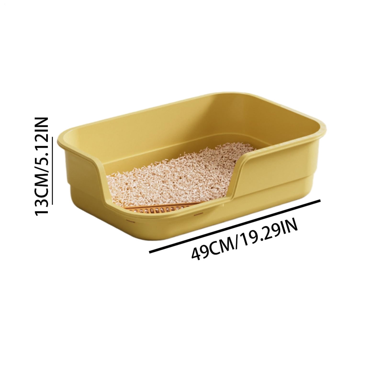 Extra Large Semi Enclosed Cat Litter Box High Sides Low Entry Open Top Kitty Toilet Splash Control for Senior Cats Kittens Multi Cat Home Apartment Senior Cats Multi Cat Clean Home Litter Control