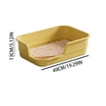 thumbnail image 2 of Extra Large Semi Enclosed Cat Litter Box High Sides Low Entry Open Top Kitty Toilet Splash Control for Senior Cats Kittens Multi Cat Home Apartment Senior Cats Multi Cat Clean Home Litter Control, 2 of 8