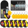 thumbnail image 2 of HSAPOW-18 Pcs Mini Construction Helmet Keychains Tape Screwdrivers Tool Adult Men Gifts Bulk for Easter Egg Stuffers Father's Day Construction Party Favors Gifts, 2 of 4