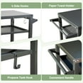 thumbnail image 5 of 3-Shelf Outdoor Grill Table, Grill Cart Outdoor with Wheels, Pizza Oven Table and Food Prep Table, Blackstone Table with Propane Tank Hook, Grill Stand for Blackstone Griddle for Outside BBQ, 5 of 7