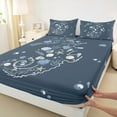 thumbnail image 3 of Manfei Cartoon Seashell Bed Sheets Set Queen Size, Cute Seahorse Bed Sheets Queen, Kawaii Sealife Bedding Queen Size, Lightweight Bedroom Decor, 4 Pieces, 3 of 7