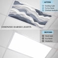 thumbnail image 4 of Navy Blue Ombre Fluorescent Light Covers, Modern Geometric Moire Abstract Art Magnetic Light Covers for Ceiling Lights, Fluorescent Ceiling Shade Filters for Classroom Bedroom Office 4x2Ft x 3PCS, 4 of 8