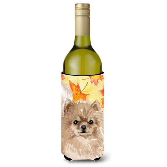 Pomeranian Fall Wine Bottle Beverge Insulator Hugger