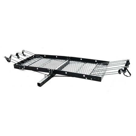 Tow Tuff 62 Inch Steel Cargo Carrier Trailer for Car or Truck with Bike (Best 3 Bike Rack For Car)